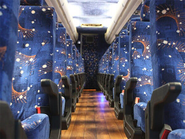 Sheboygan 50 passenger Charter Bus Interior