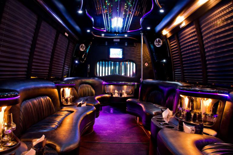 Eau Claire 22 Passenger Party Bus Interior
