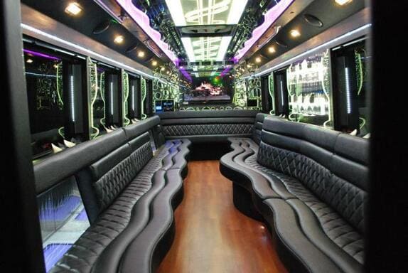 Sheboygan 25 Passenger Limo bus Interior