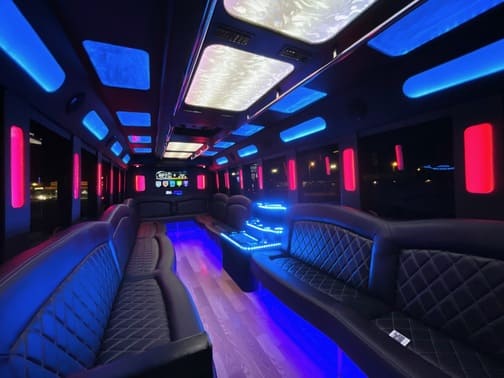 Madison 35 Passenger Party Bus Interior