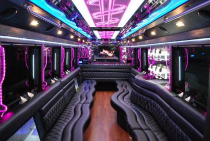 Madison 50 Passenger Party Bus Interior